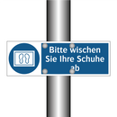 Bitte wischen Sie Ihre Schuhe ab