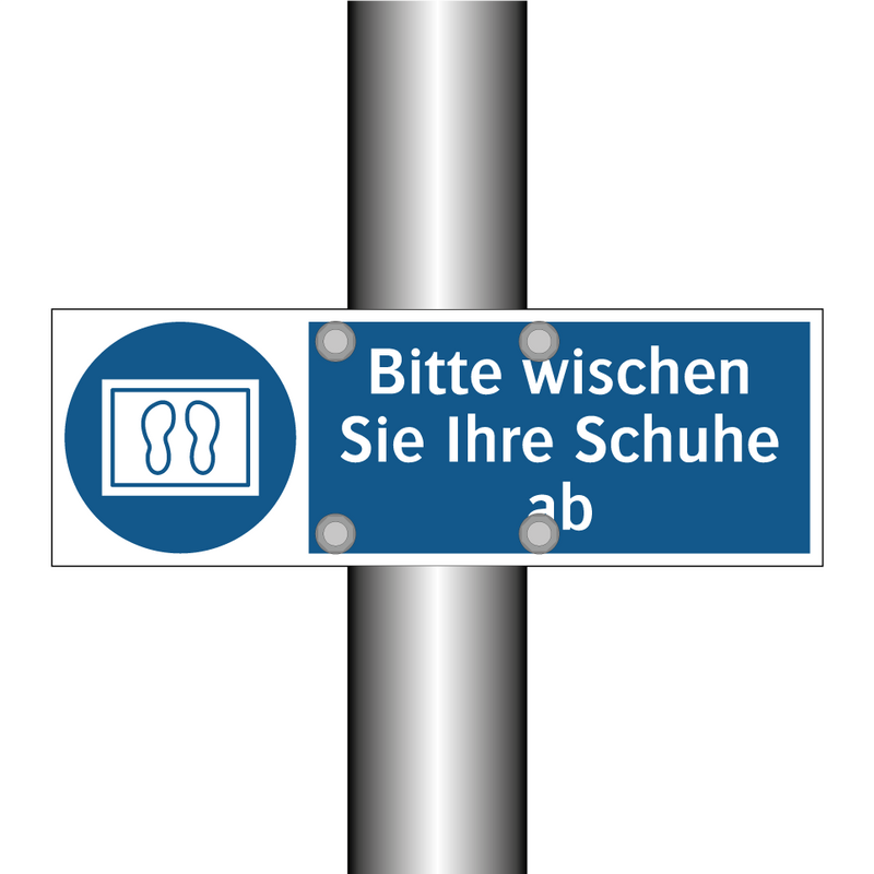 Bitte wischen Sie Ihre Schuhe ab