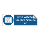 Bitte wischen Sie Ihre Schuhe ab