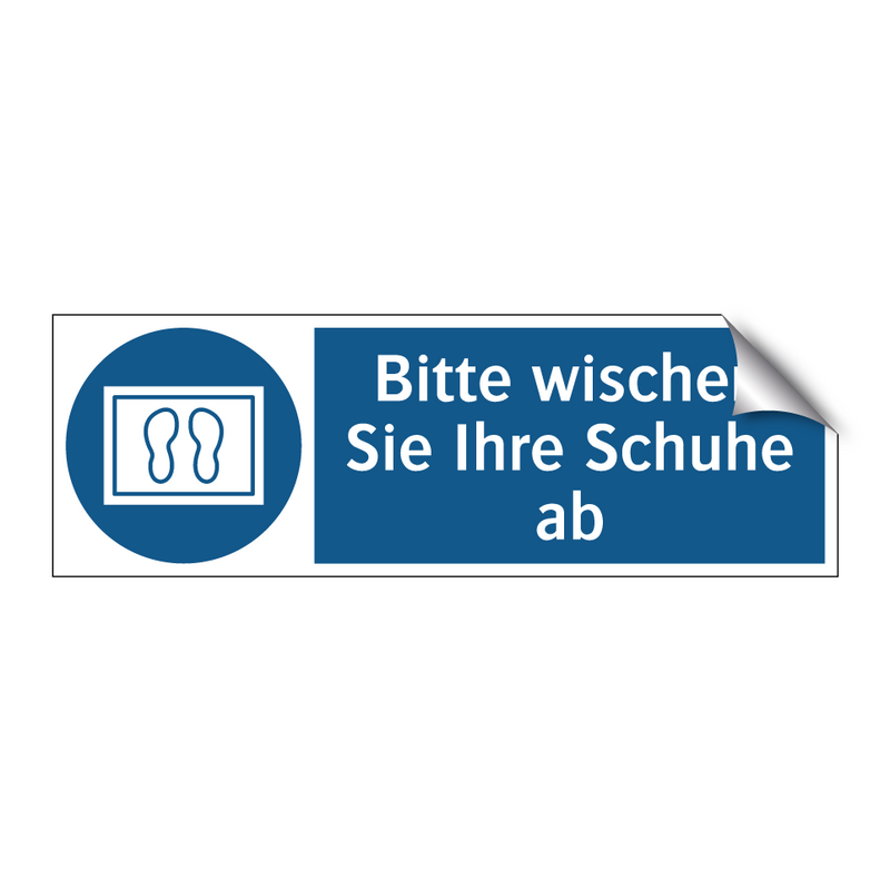 Bitte wischen Sie Ihre Schuhe ab