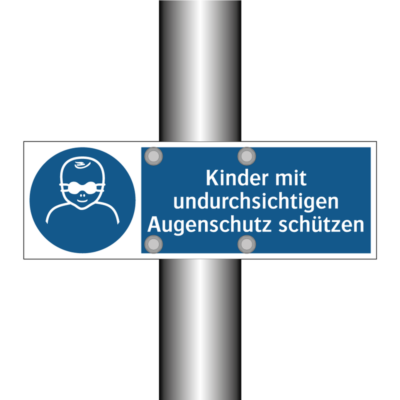 Kinder mit undurchsichtigen Augenschutz schützen