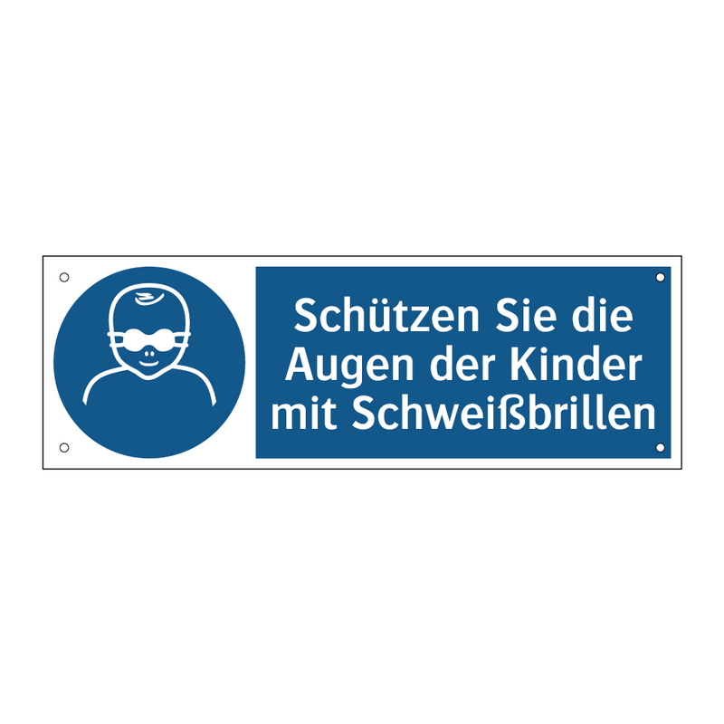 Schützen Sie die Augen der Kinder mit Schweißbrillen