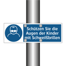Schützen Sie die Augen der Kinder mit Schweißbrillen