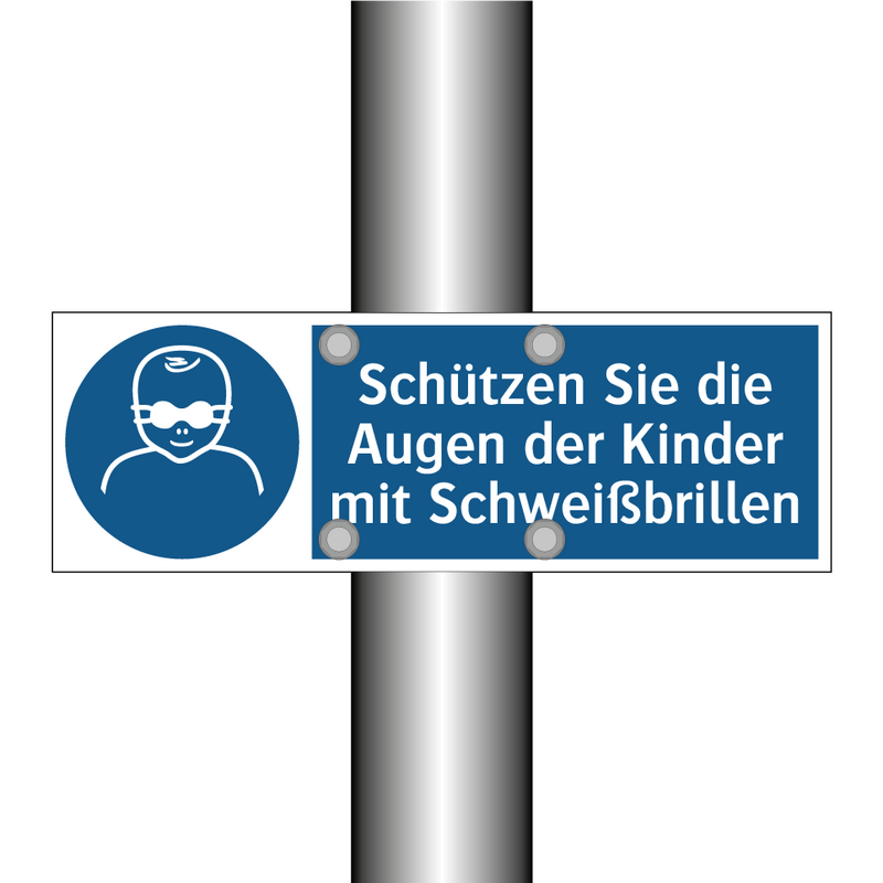 Schützen Sie die Augen der Kinder mit Schweißbrillen