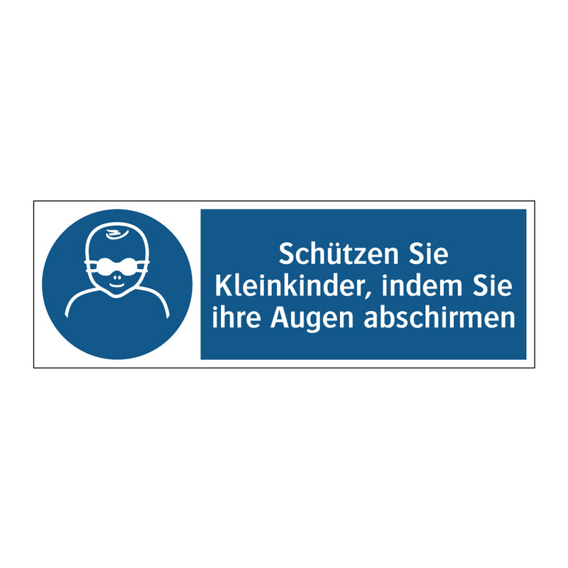 Schützen Sie Kleinkinder, indem Sie ihre Augen abschirmen