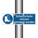 Schutzschuhe müssen getragen werden
