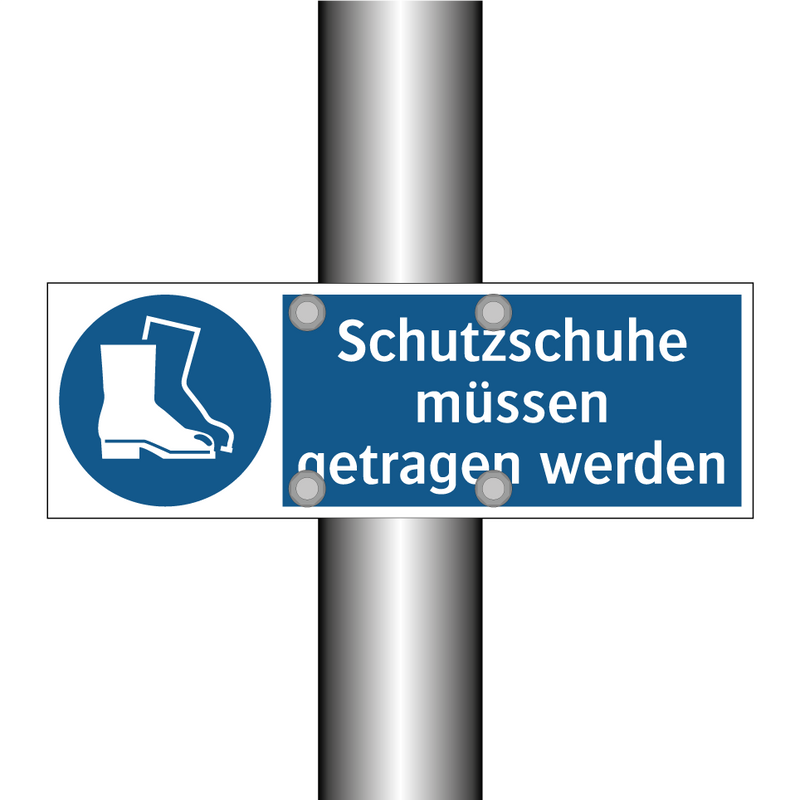 Schutzschuhe müssen getragen werden