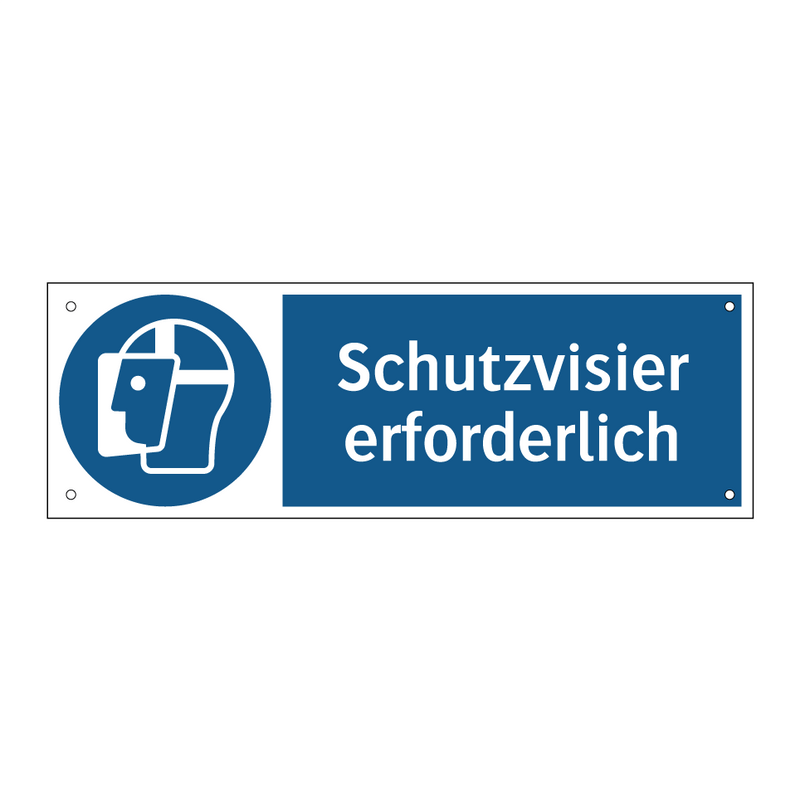 Schutzvisier erforderlich