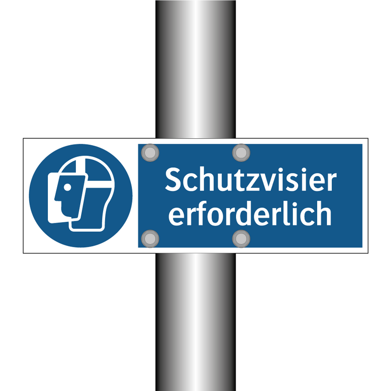 Schutzvisier erforderlich
