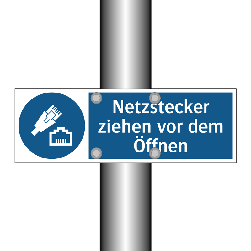 Netzstecker ziehen vor dem Öffnen