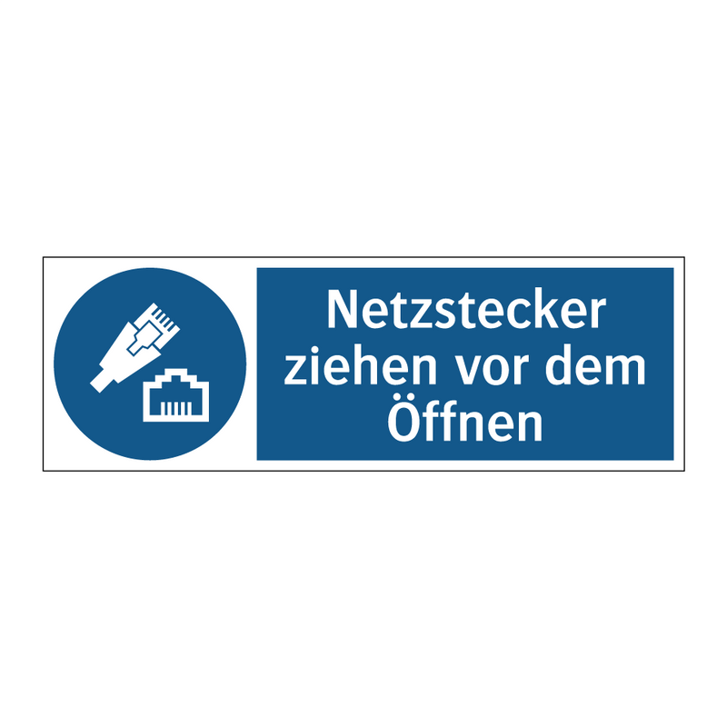 Netzstecker ziehen vor dem Öffnen