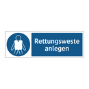 Rettungsweste anlegen