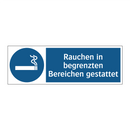 Rauchen in begrenzten Bereichen gestattet