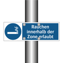 Rauchen innerhalb der Zone erlaubt