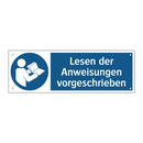 Lesen der Anweisungen vorgeschrieben