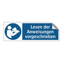 Lesen der Anweisungen vorgeschrieben