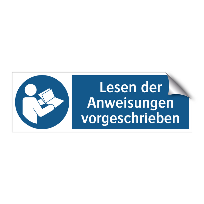 Lesen der Anweisungen vorgeschrieben