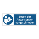 Lesen der Anweisungen vorgeschrieben