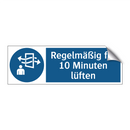 Regelmäßig für 10 Minuten lüften