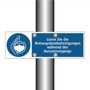 Lösen Sie die Rettungsbootbefestigungen während des Aussetzvorgangs