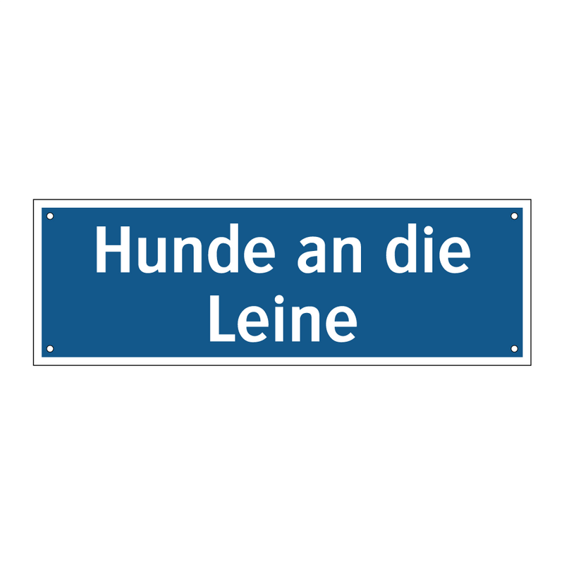 Hunde an die Leine