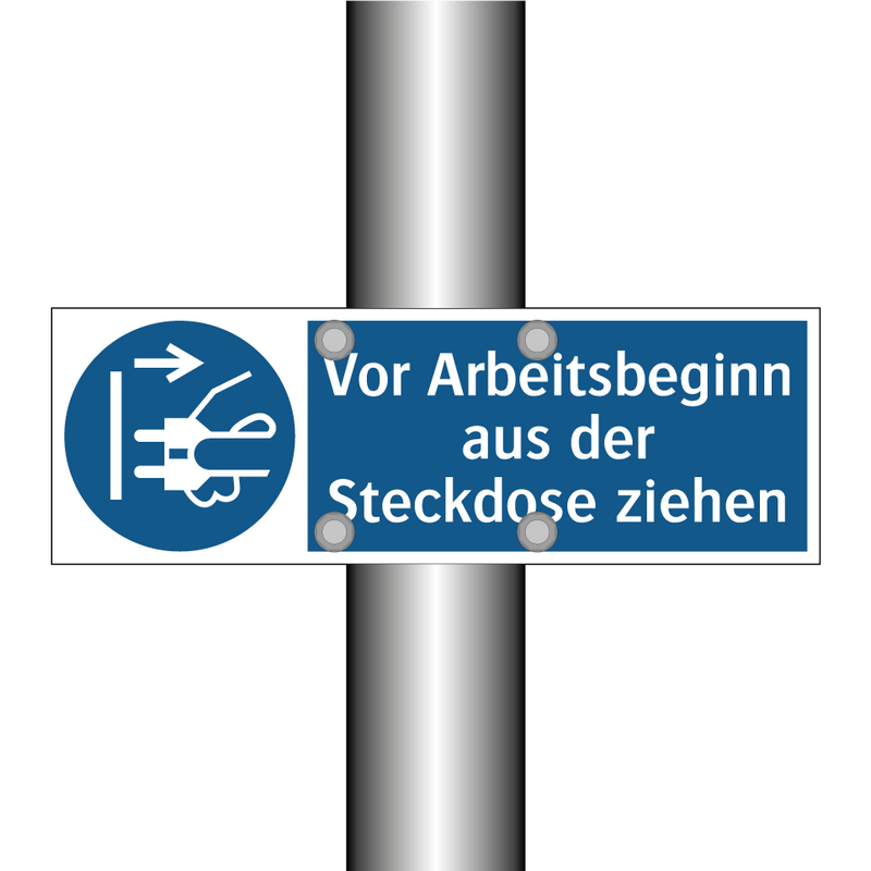 Vor Arbeitsbeginn aus der Steckdose ziehen