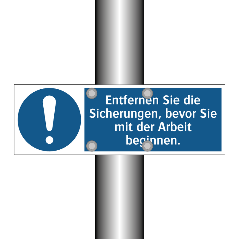 Entfernen Sie die Sicherungen, bevor Sie mit der Arbeit beginnen.