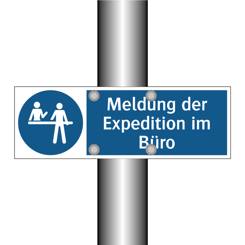 Meldung der Expedition im Büro