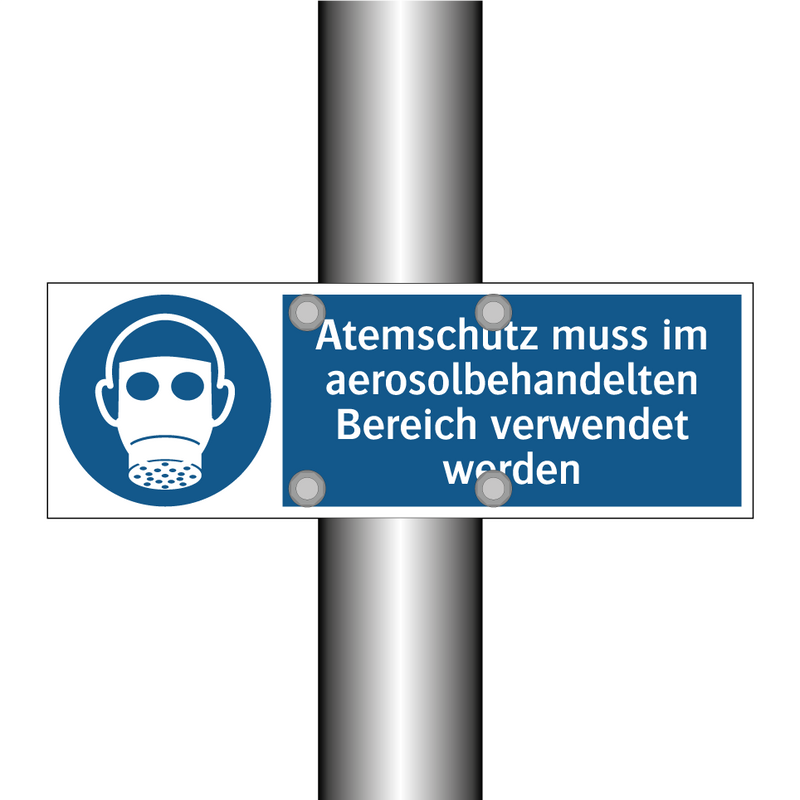 Atemschutz muss im aerosolbehandelten Bereich verwendet werden
