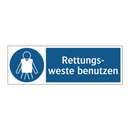 Rettungs- weste benutzen