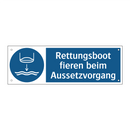 Rettungsboot fieren beim Aussetzvorgang
