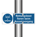 Rettungsboot fieren beim Aussetzvorgang