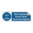 Rettungsboot fieren beim Aussetzvorgang