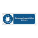 Rettungsschwimmhilfen anlegen