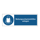 Rettungsschwimmhilfen anlegen