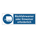 Rückfahrwarner oder Einweiser erforderlich
