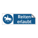 Reiten erlaubt