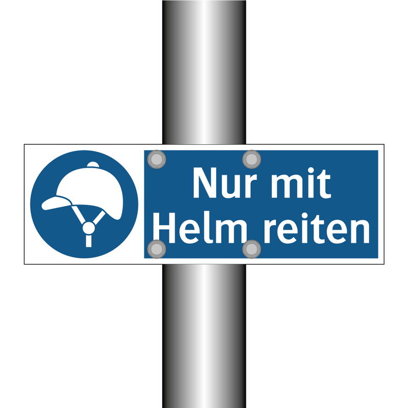 Nur mit Helm reiten