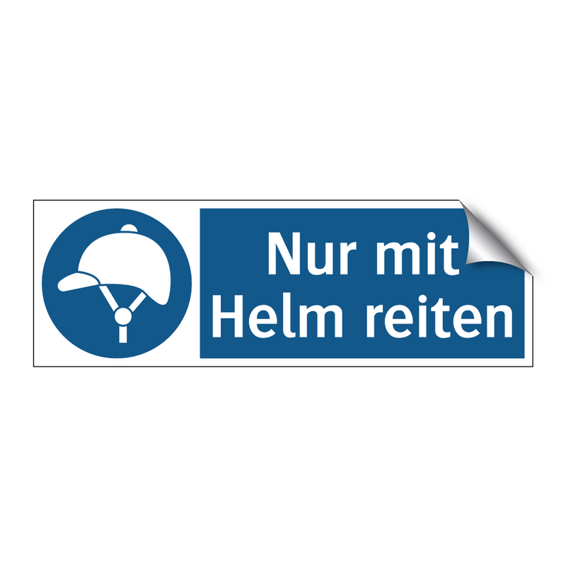 Nur mit Helm reiten