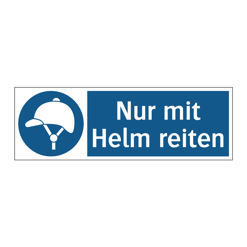 Nur mit Helm reiten
