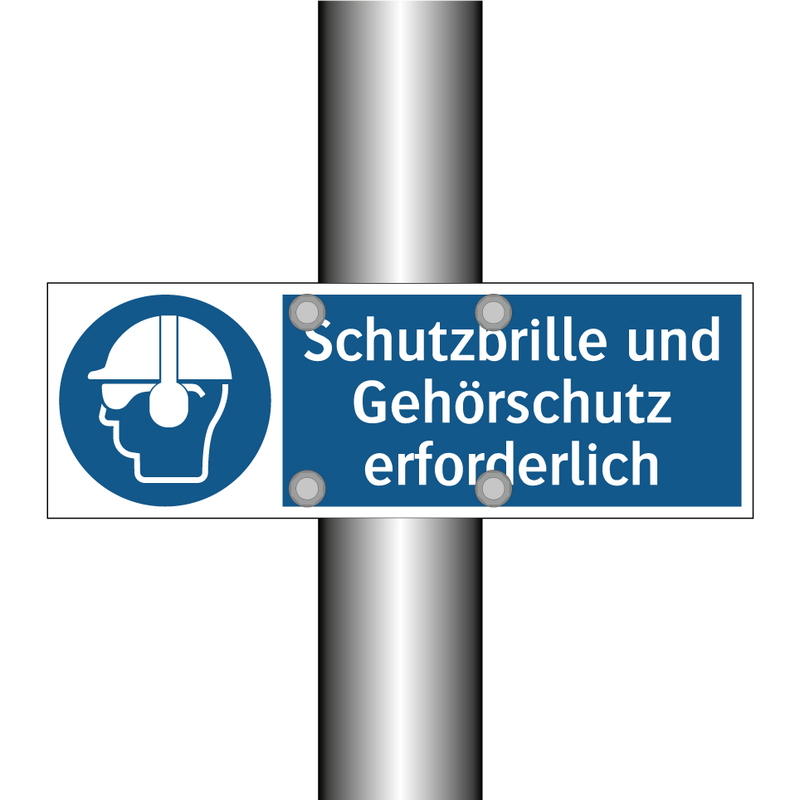 Schutzbrille und Gehörschutz erforderlich