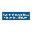 Hygienehinweis Bitte Hände desinfizieren
