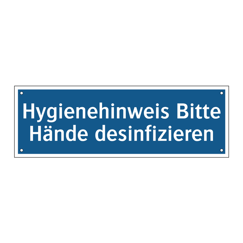 Hygienehinweis Bitte Hände desinfizieren