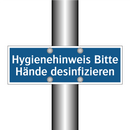 Hygienehinweis Bitte Hände desinfizieren