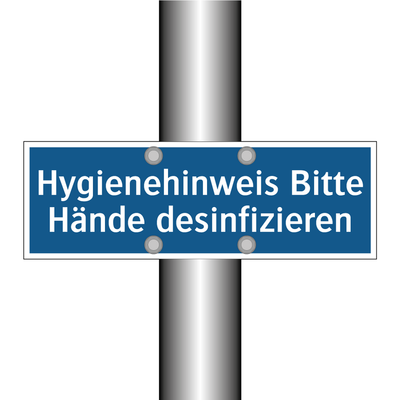 Hygienehinweis Bitte Hände desinfizieren