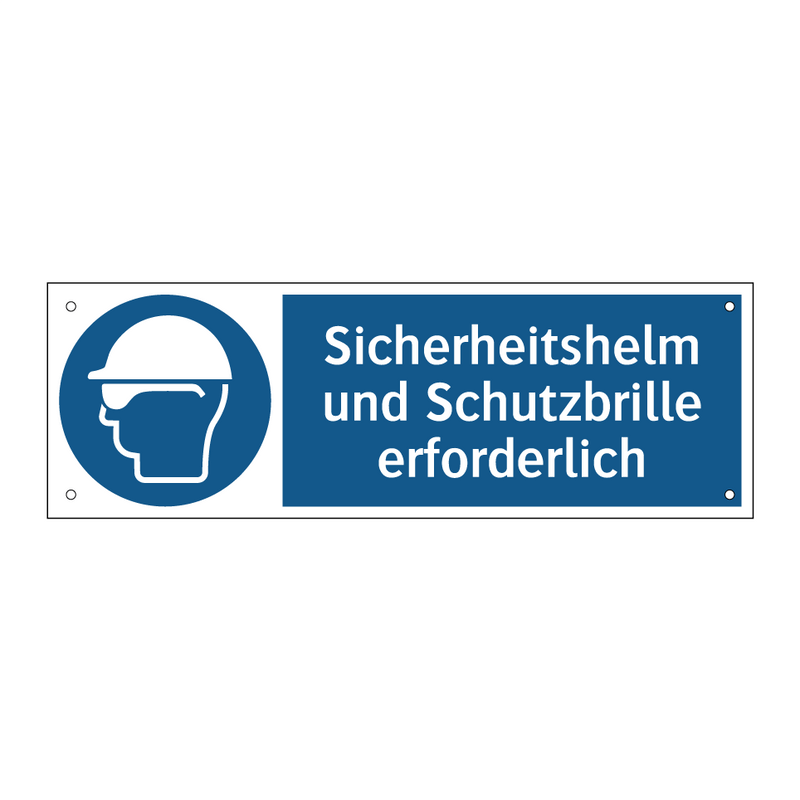 Sicherheitshelm und Schutzbrille erforderlich