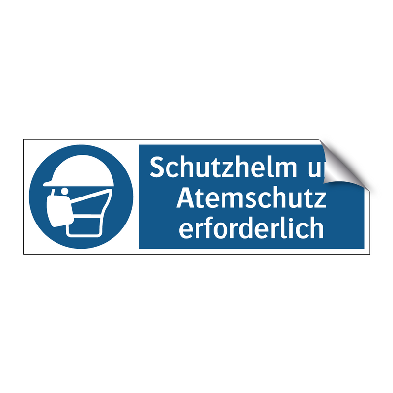 Schutzhelm und Atemschutz erforderlich