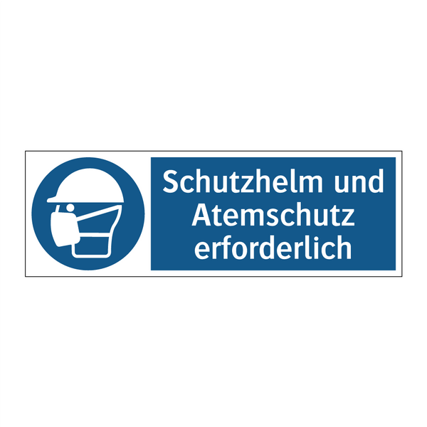 Schutzhelm und Atemschutz erforderlich