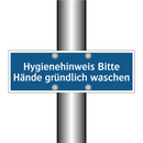 Hygienehinweis Bitte Hände gründlich waschen