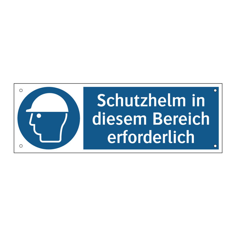 Schutzhelm in diesem Bereich erforderlich